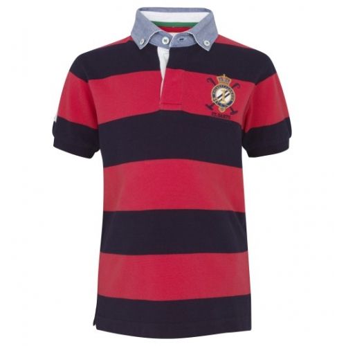 Botão listrado Baixo Polo hakett  Shirt HKTPL175